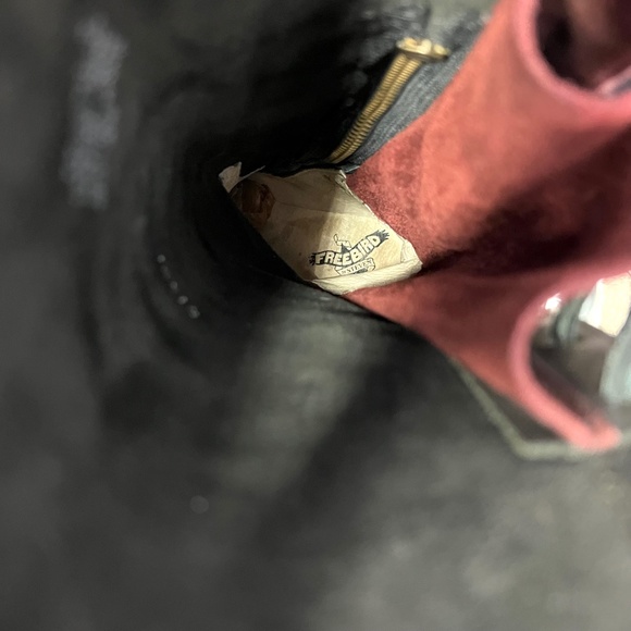 🚫SOLD! 🐎🤠|•FREEBIRD•| Black 'Coal' Lace Up Black Leather & Burgundy Suede🐎 - Picture 12 of 15